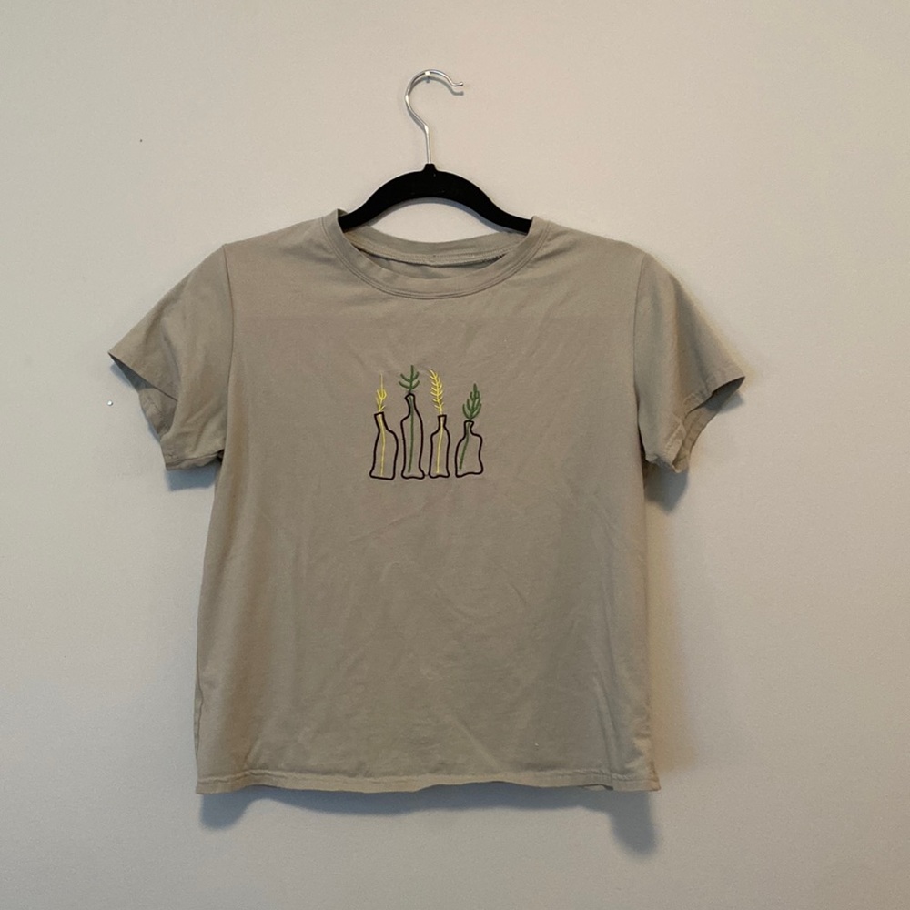 Mint green plant shirt